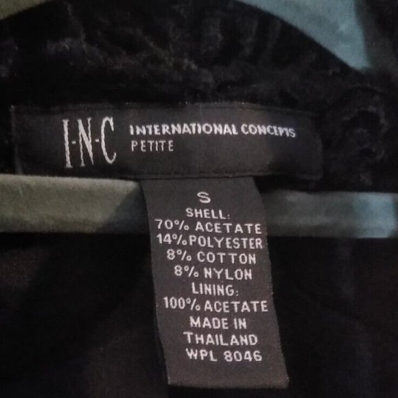 Evening Shrug/Jacket Solid Black Cropped 3/4 Sleeves, Ribbon Tie Small Petite - Picture 6 of 7